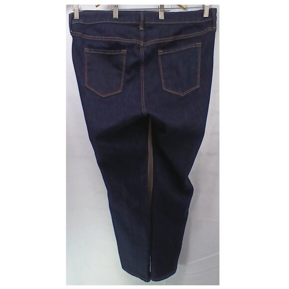 Old Navy Dark Blue Wash Maternity Skinny Short Petite Low Mid Rise Jeans  EUC - Picture 2 of 7